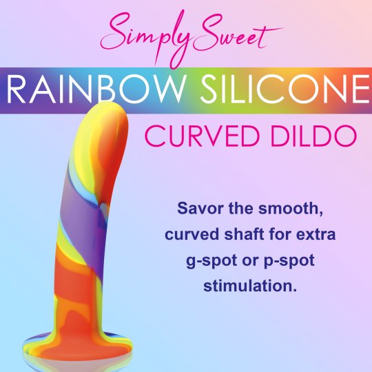 Rainbow Silicone Dildo -6.5 inches